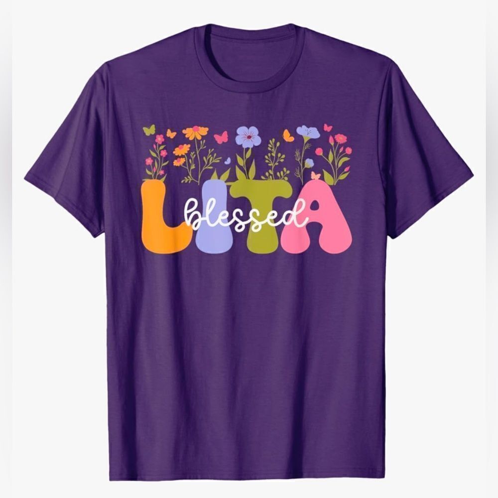 Blessed Lita Grandma Groovy Lita Grandmother T-Shirt size small
